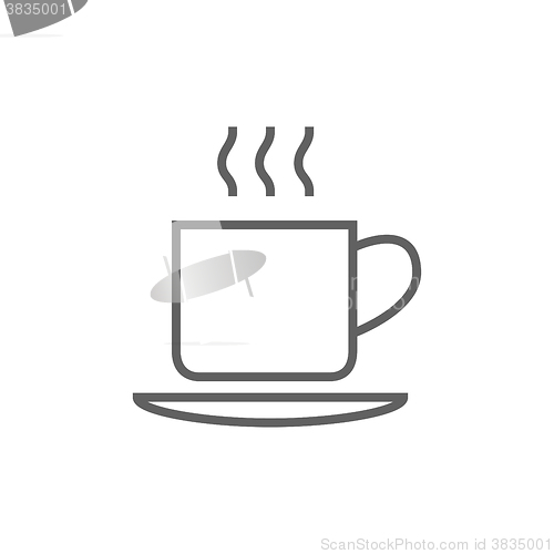 Image of Cup of hot drink line icon.