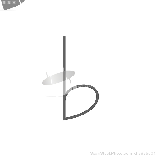 Image of Musical note line icon.