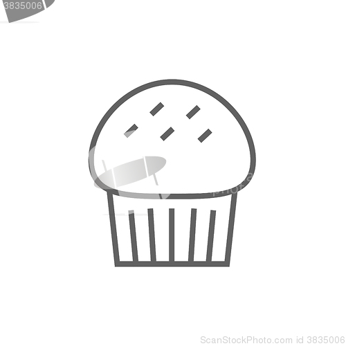 Image of Cupcake line icon.