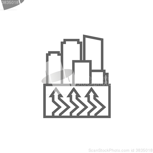Image of Factory line icon.