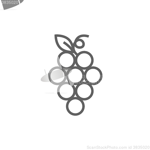 Image of Bunch of grapes line icon.