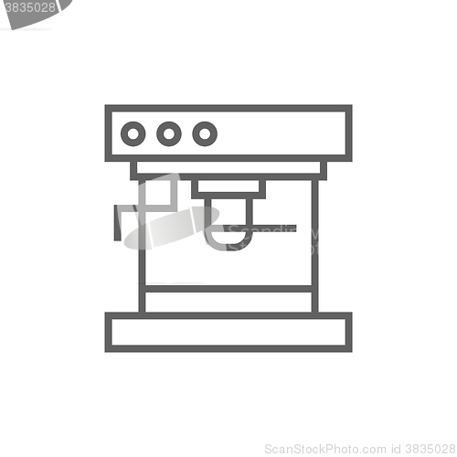 Image of Coffee maker line icon.