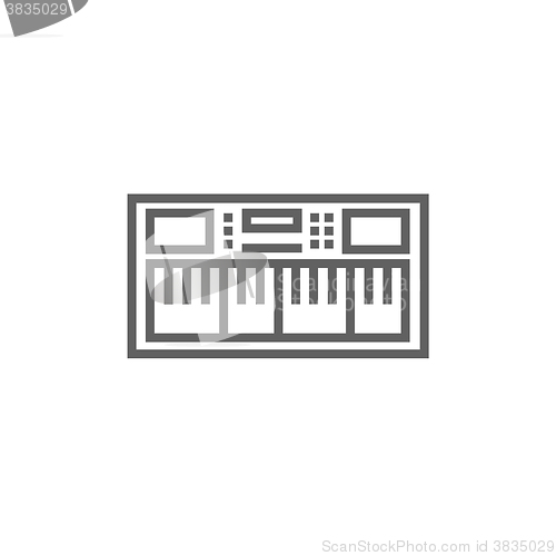 Image of Synthesizer line icon.