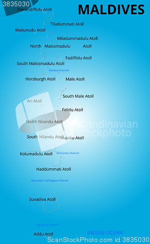 Image of color map of Maldives country