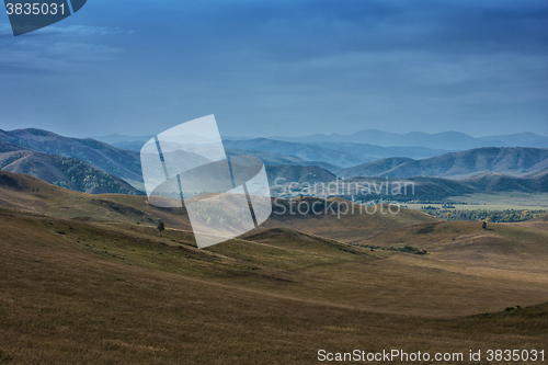 Image of mountain in autumn day