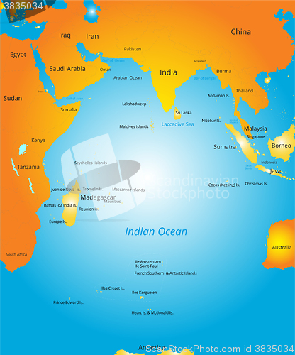 Image of  map of Indian ocean region
