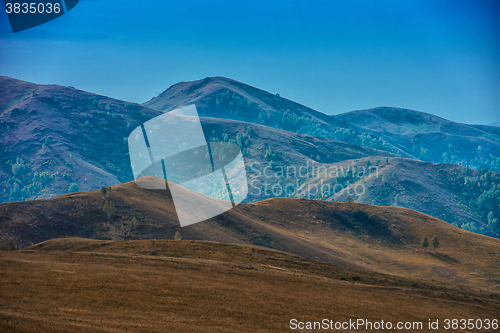 Image of mountain in autumn day