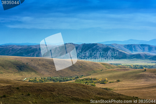 Image of mountain in autumn day