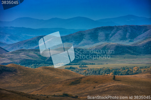 Image of mountain in autumn day