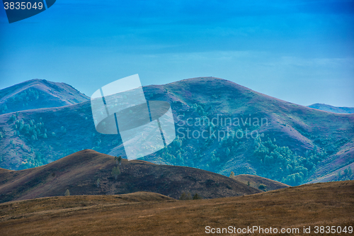 Image of mountain in autumn day