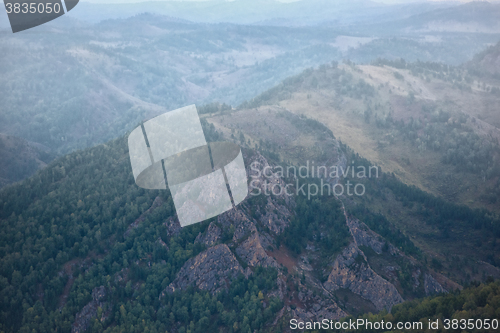 Image of mountain in autumn day