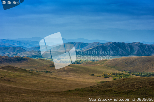 Image of mountain in autumn day