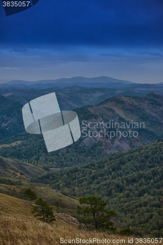 Image of mountain in autumn day