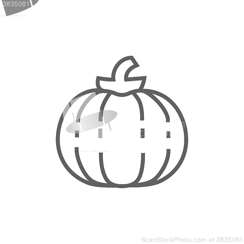 Image of Pumpkin line icon.