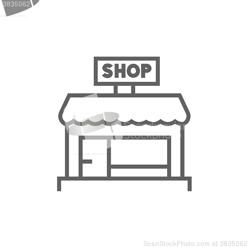 Image of Shop store line icon.