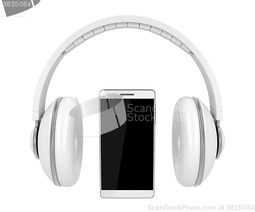 Image of Smartphone and headphones
