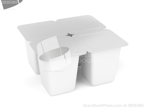 Image of Four pack plastic containers 