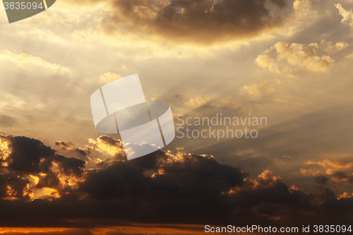 Image of the sky during sunset  