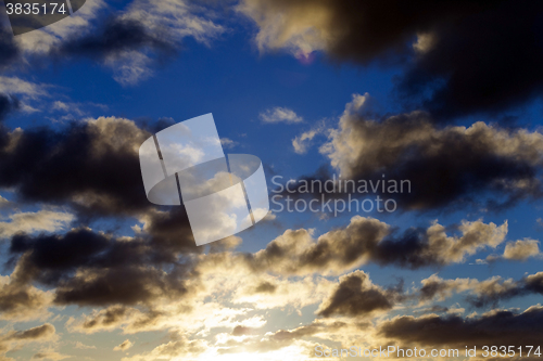 Image of sunset on the sky  