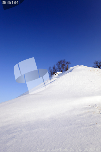 Image of snow covered hill  