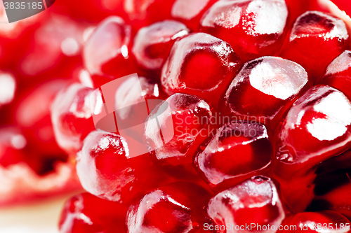 Image of pomegranate seeds, close-up  