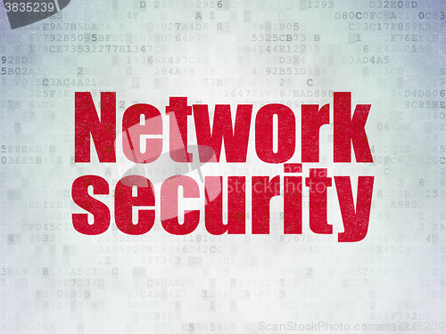 Image of Protection concept: Network Security on Digital Paper background