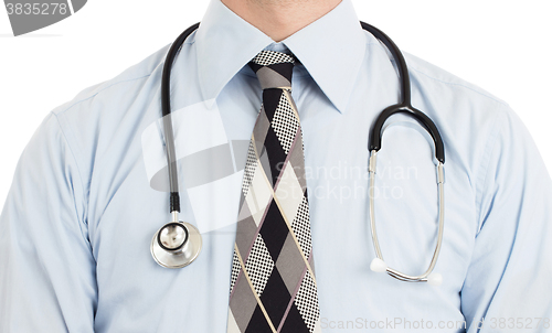 Image of Doctor with stethoscope, isolated