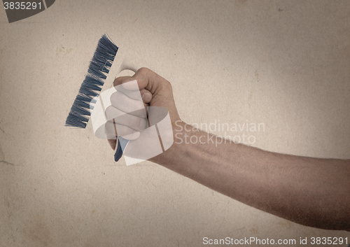 Image of Cleaning brush in hand - Vintage