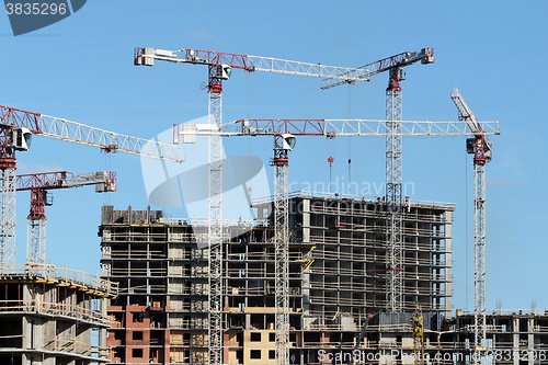Image of Construction skyscrapers  