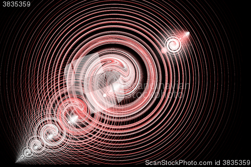Image of The image of the fractal Spiral on the black background.