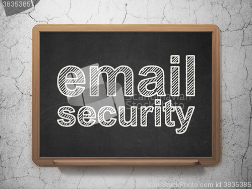 Image of Protection concept: Email Security on chalkboard background