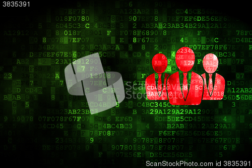 Image of Marketing concept: Business People on digital background
