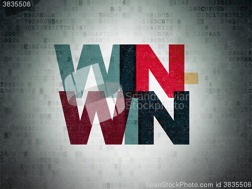 Image of Business concept: Win-Win on Digital Paper background