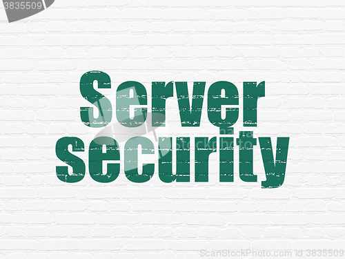 Image of Protection concept: Server Security on wall background