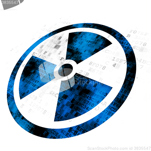 Image of Science concept: Radiation on Digital background