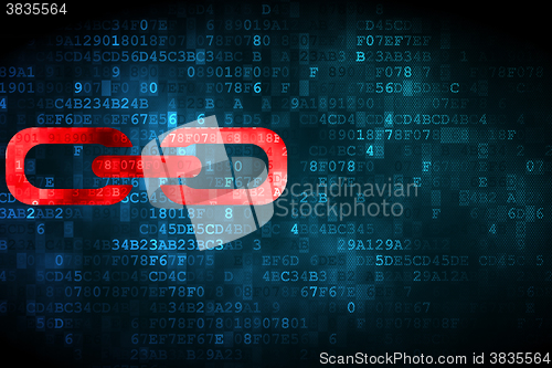 Image of Web development concept: Link on digital background