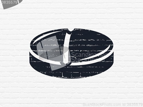 Image of Medicine concept: Pill on wall background