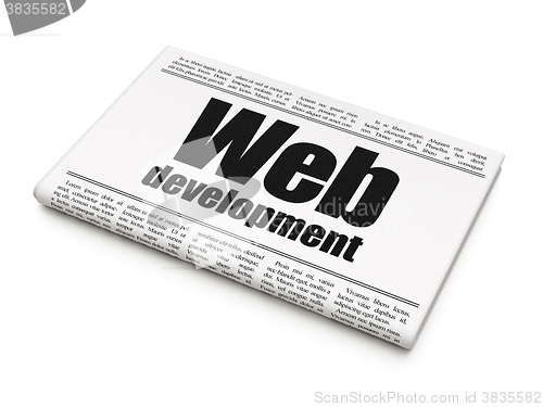 Image of Web development concept: newspaper headline Web Development