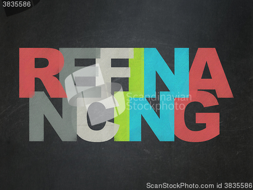 Image of Finance concept: Refinancing on School Board background