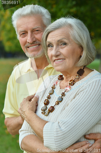 Image of Mature couple in spring park