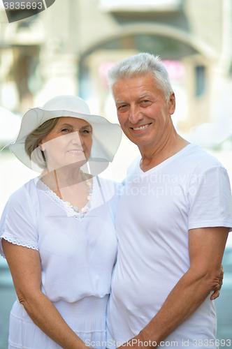 Image of Mature couple in town