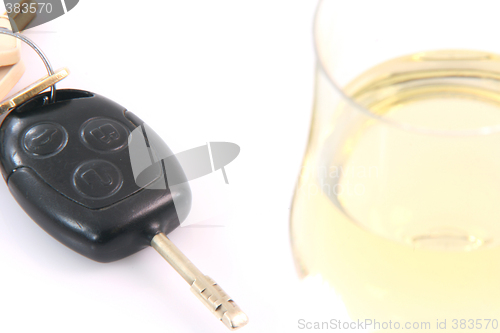 Image of drink and drive keys focus