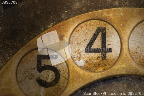 Image of Close up of Vintage phone dial - 4