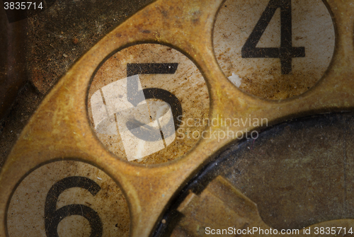Image of Close up of Vintage phone dial - 5