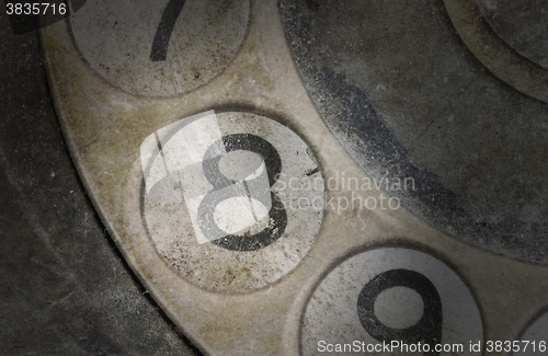 Image of Close up of Vintage phone dial - 8