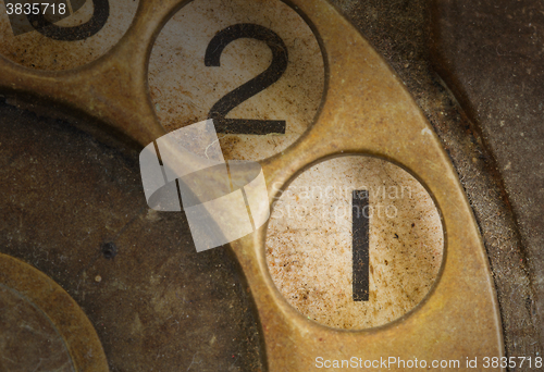 Image of Close up of Vintage phone dial - 1