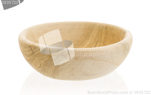Image of Simple wood bowl, isolated