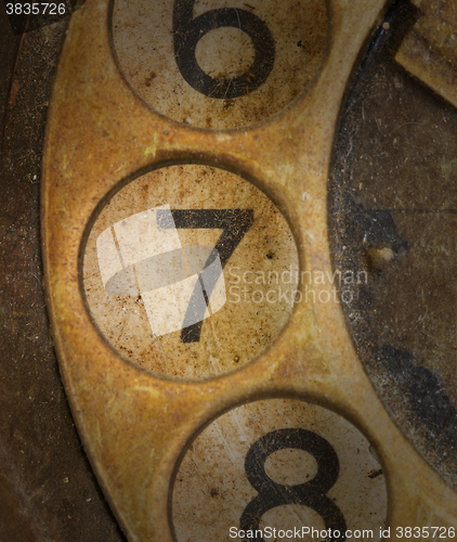 Image of Close up of Vintage phone dial - 7