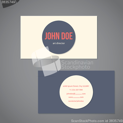 Image of Simplistic flat business card