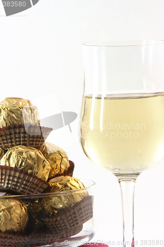 Image of snacks and wine